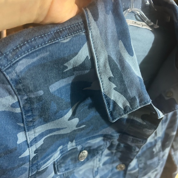 Y2K Mavi Blue Camo Jean Jacket XS - Picture 12 of 14